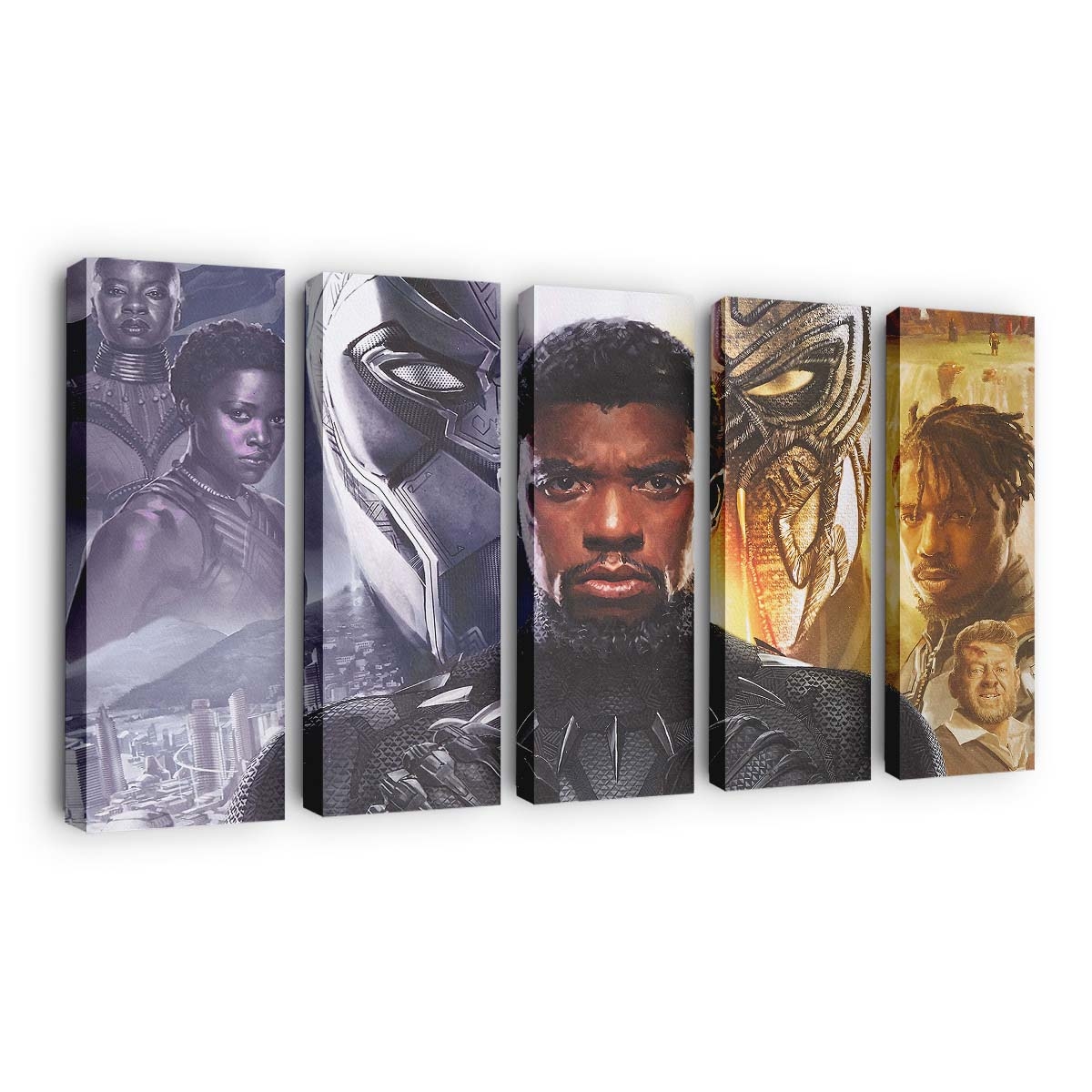 Chadwick Aaron Boseman Black Panther Leinwandbild - Marvel Wandbild