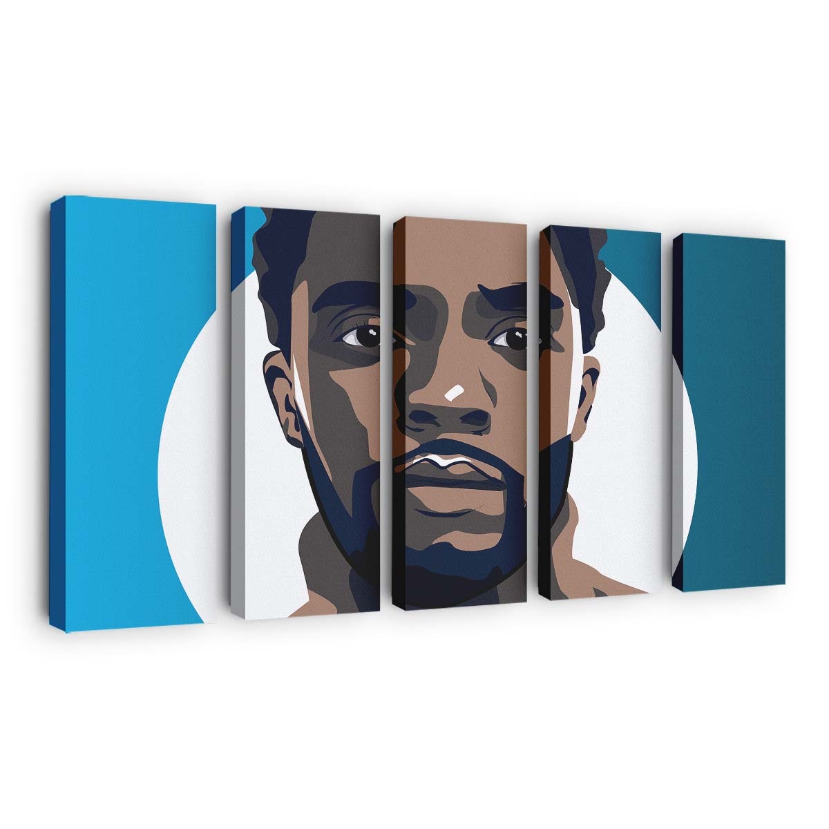 Chadwick Boseman Illustration Leinwandbild - Marvel Wandbild