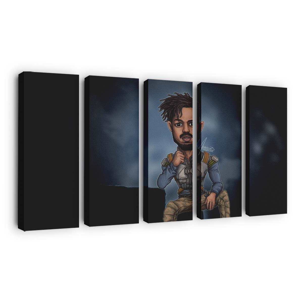 Erik Killmonger Kunstwerk Leinwandbild - Marvel Wandbild