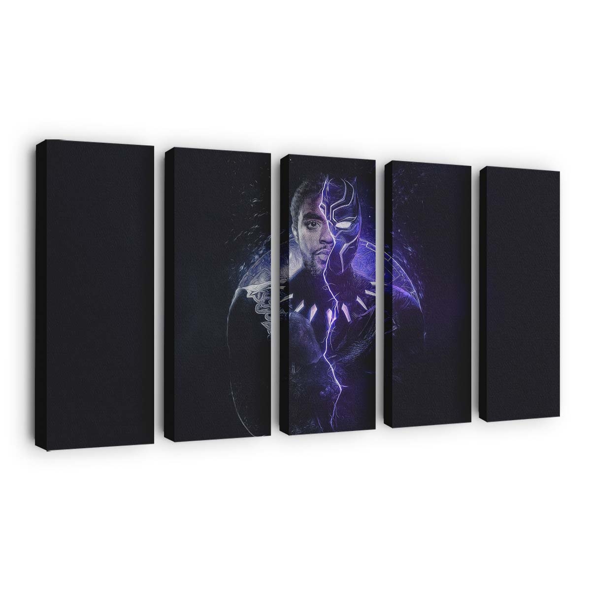 König T Challa Herrschaft Black Panther Herrschaft Leinwandbild - Marvel Wandbild