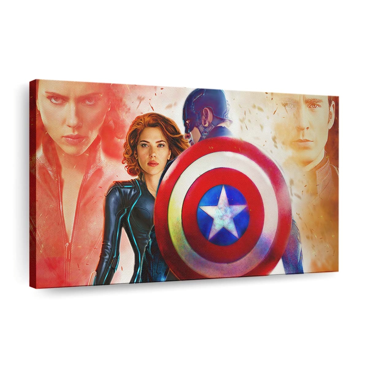 Black Widow X Captain America Leinwandbild Marvel Wandbild