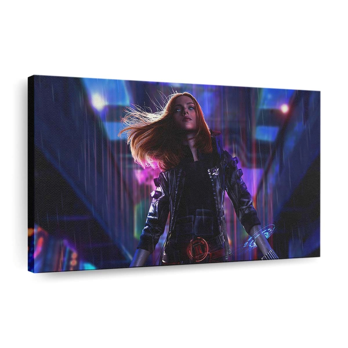 Cyberpunk Black Widow Leinwandbild Marvel Wandbild
