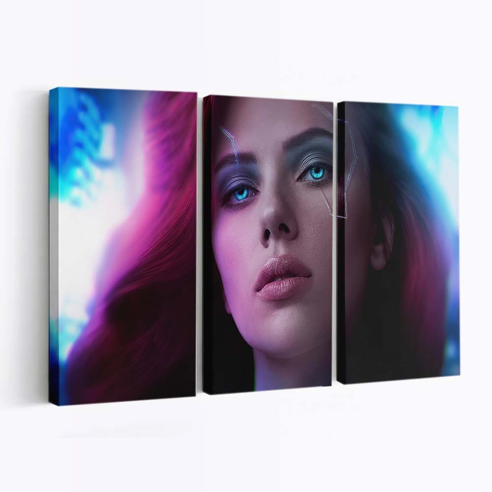 Black Widow Cyberpunk 2077 Leinwandbild Marvel Wandbild