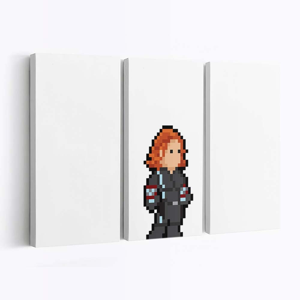Black Widow Pixel Art Leinwandbild Marvel Wandbild 2