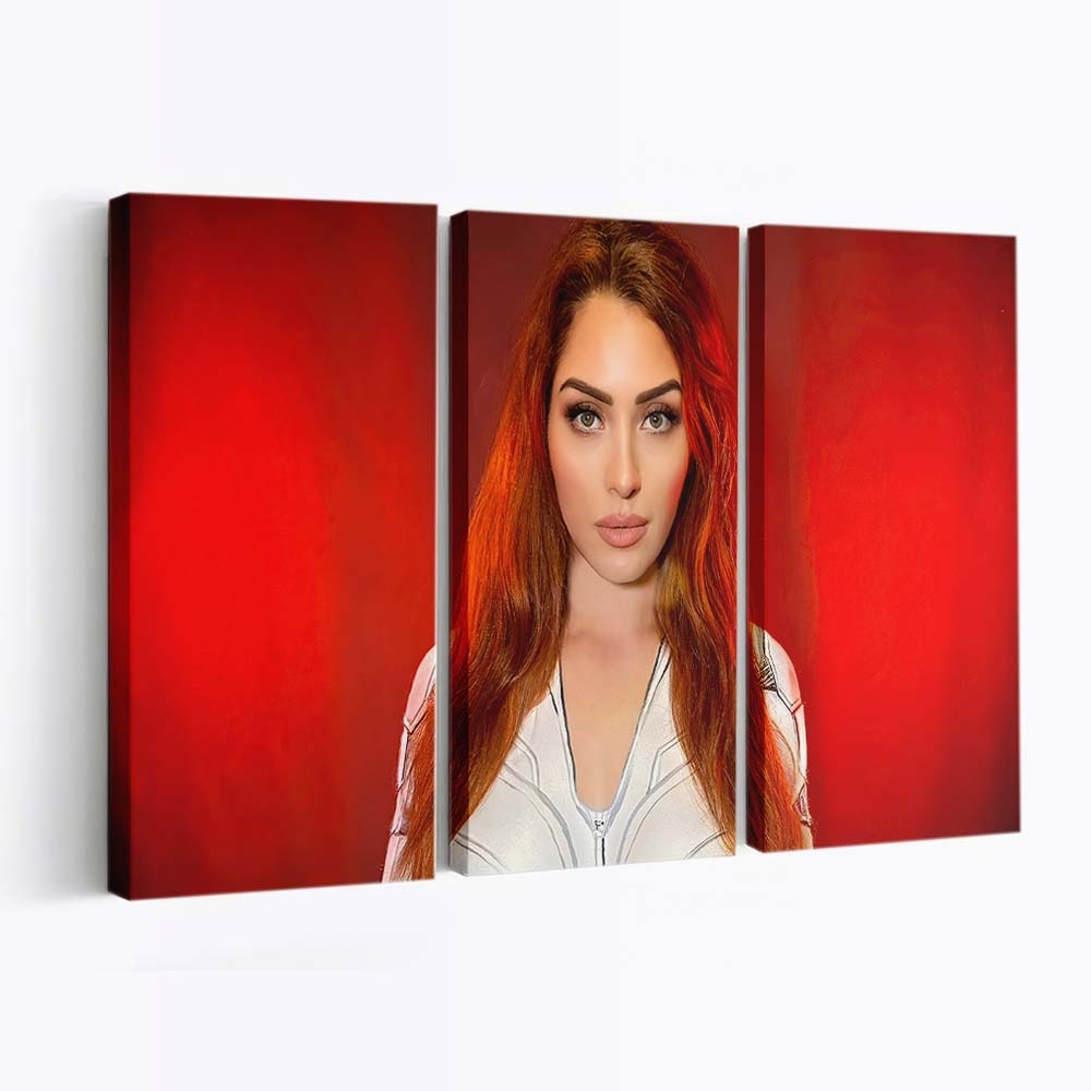 Black Widow White Suit Cosplay Leinwandbild Marvel Wandbild