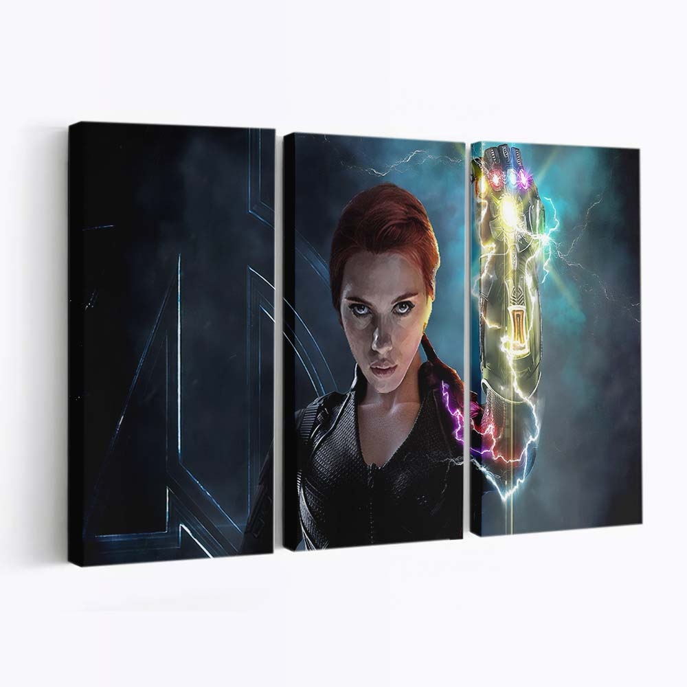 Black Widow With Infinity Gauntlet Leinwandbild Marvel Wandbild