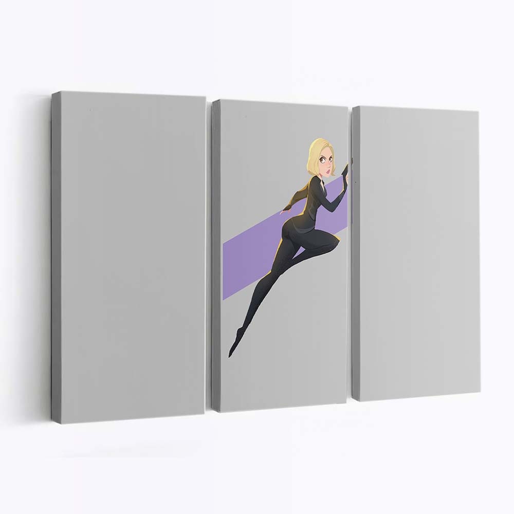 Black Widow Minimal Leinwandbild Marvel Wandbild
