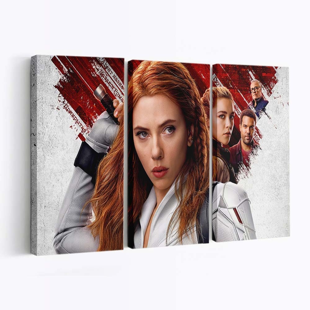 Scarlett Johansson Black Widow White Suit Leinwandbild Marvel Wandbild