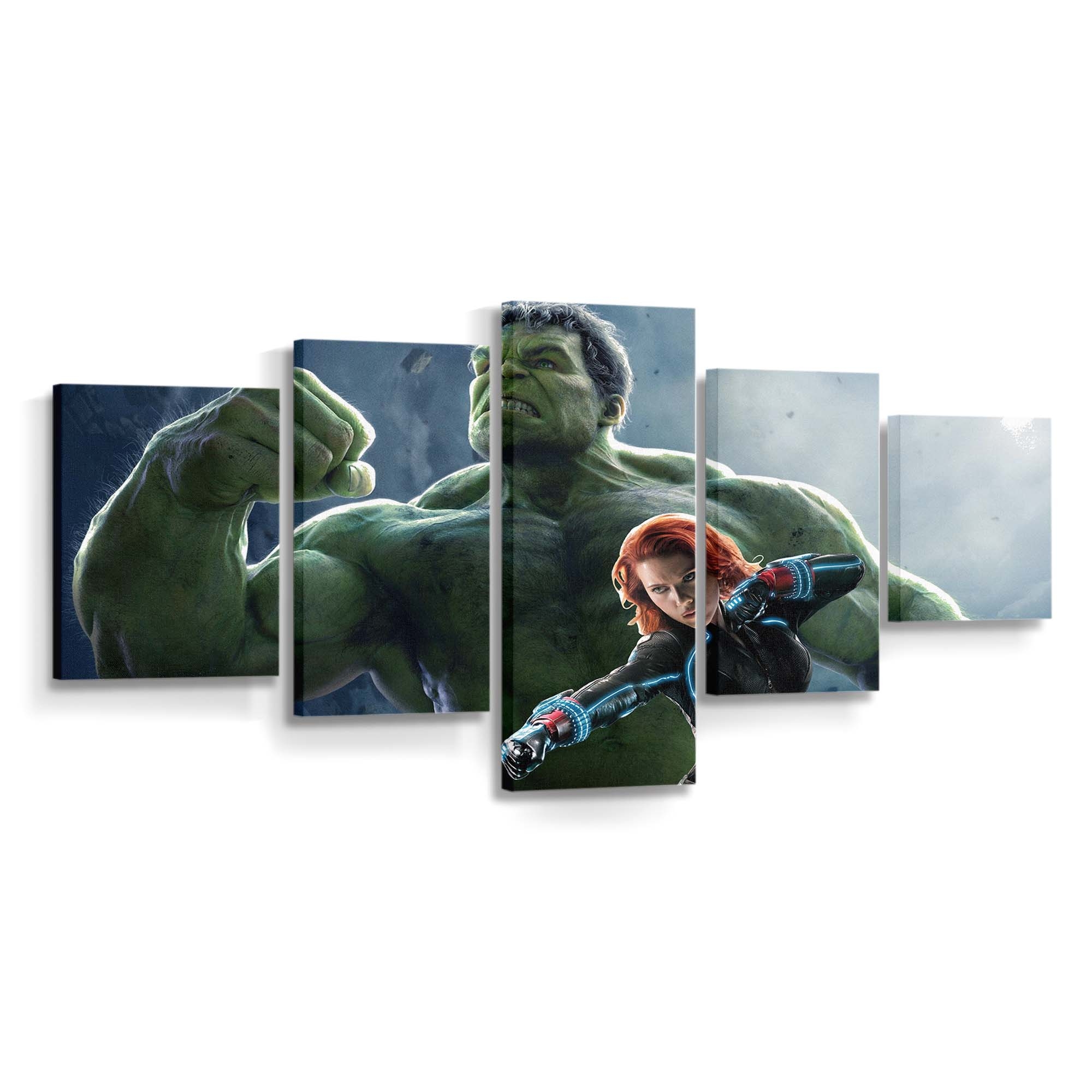 Black Wdiow And Hulk Leinwandbild Marvel Wandbild 