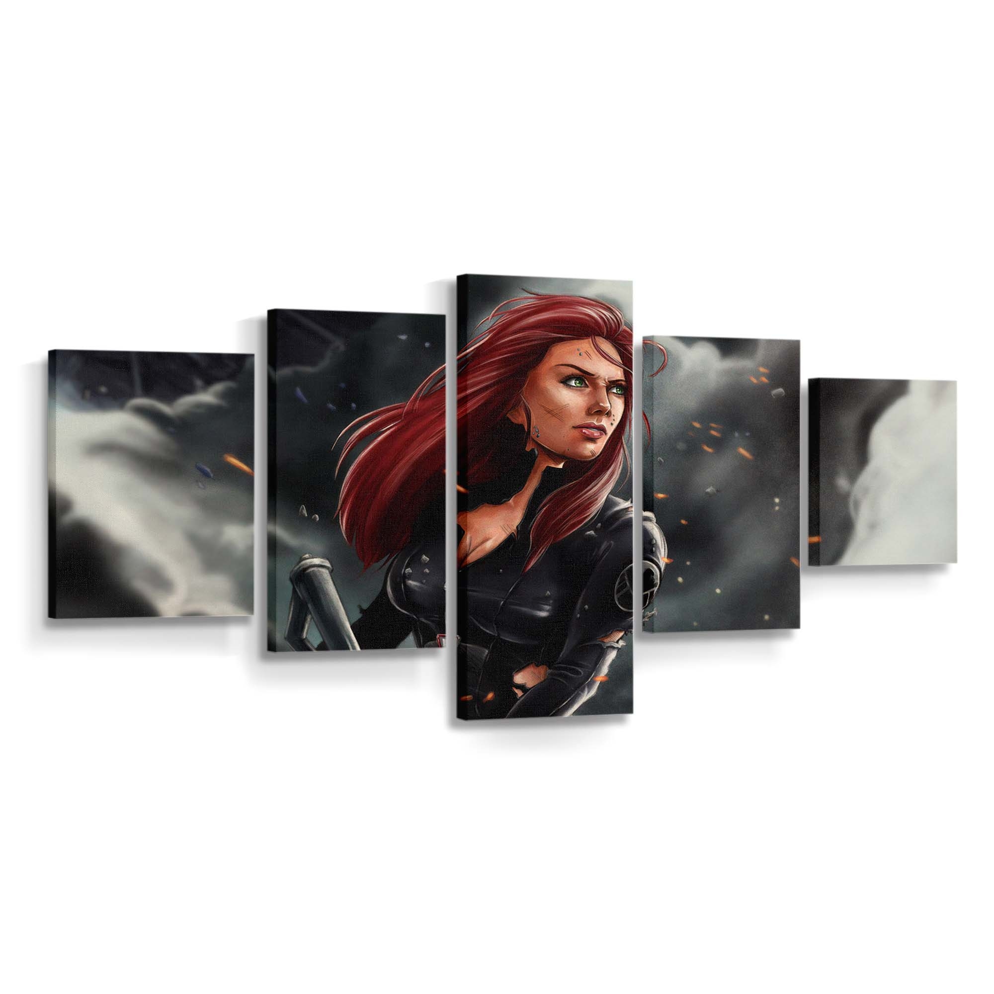 Black Widow Art Leinwandbild Marvel Wandbild 