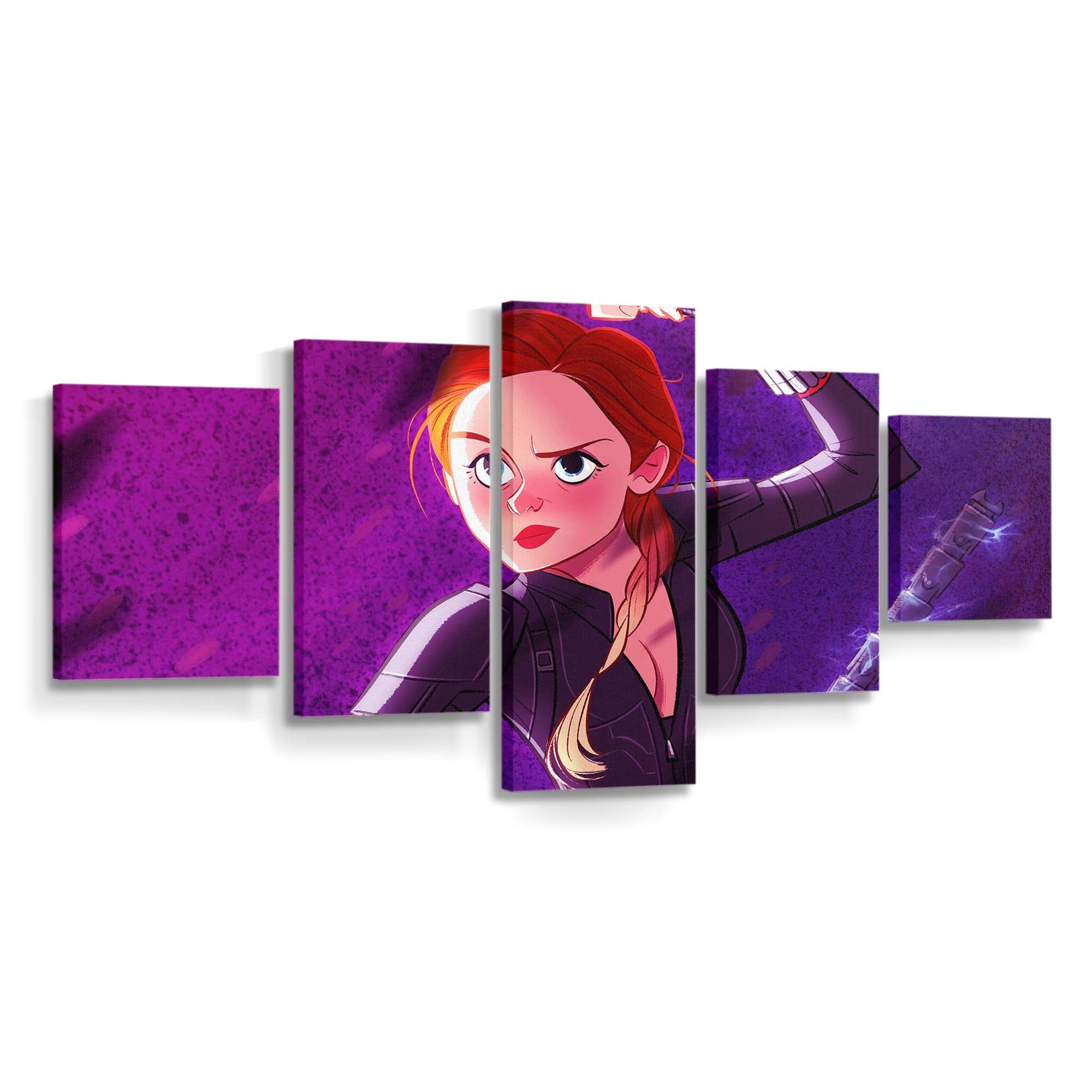 Black Widow Avengers Endgame Cartoon Art Leinwandbild Marvel Wandbild 