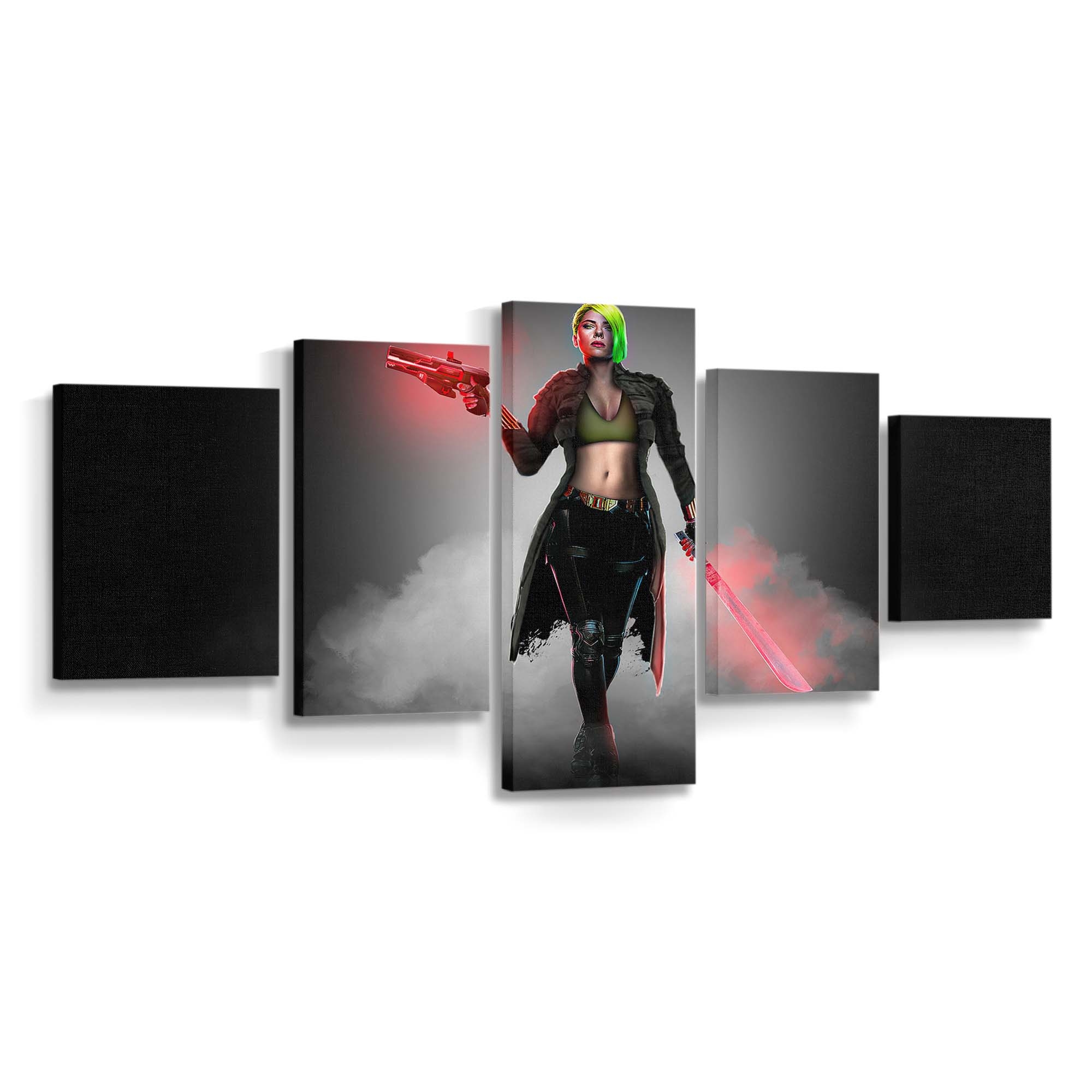 Black Widow Cyber Hunter Leinwandbild Marvel Wandbild 