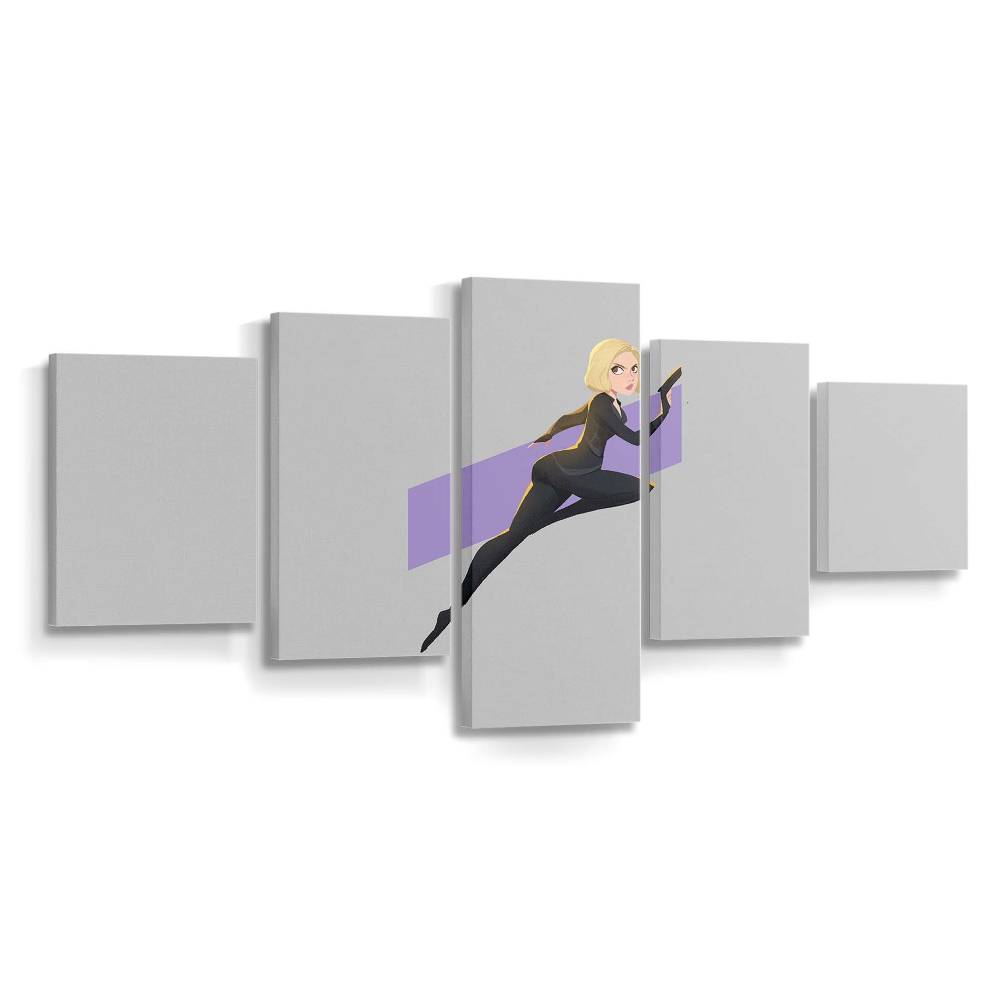 Black Widow Minimalism Leinwandbild Marvel Wandbild 