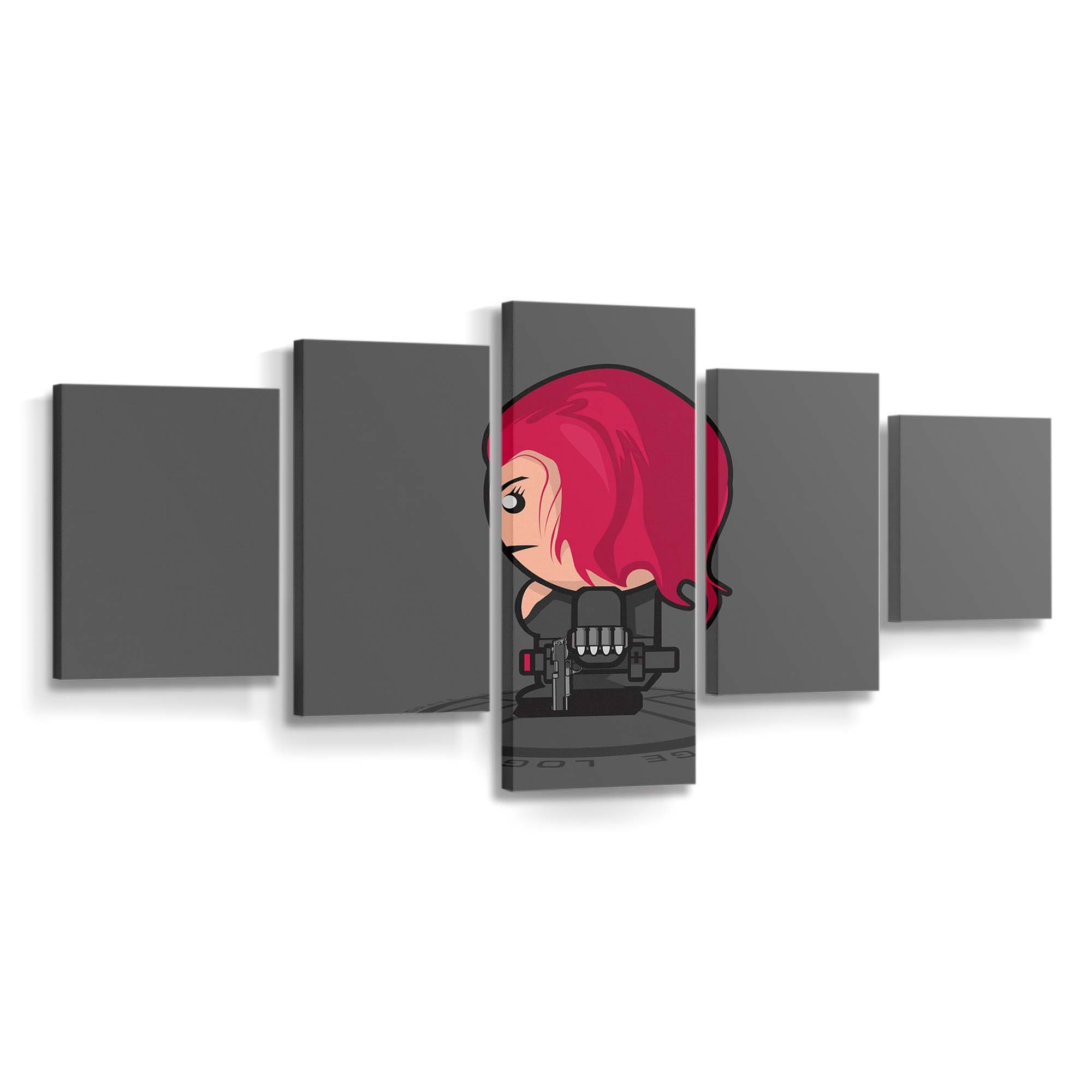 Black Widow Minimalist Art Leinwandbild Marvel Wandbild 