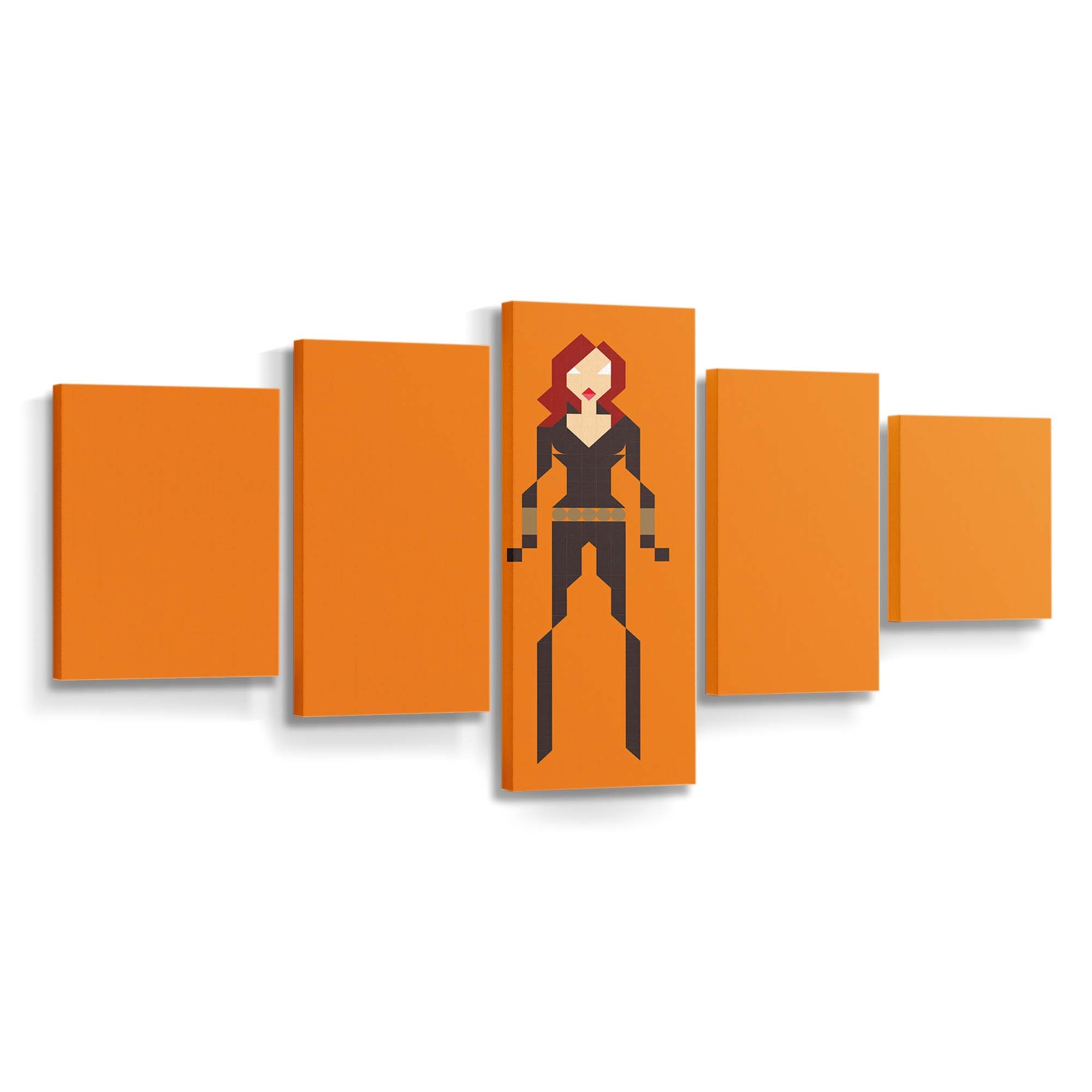 Black Widow Pixel Art Leinwandbild Marvel Wandbild 