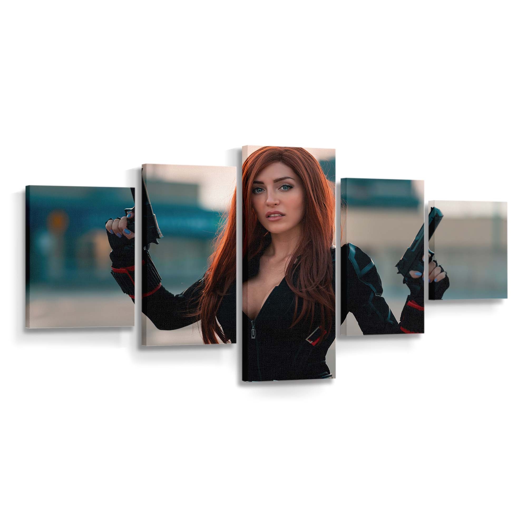 Black Widow With Guns Leinwandbild Marvel Wandbild 