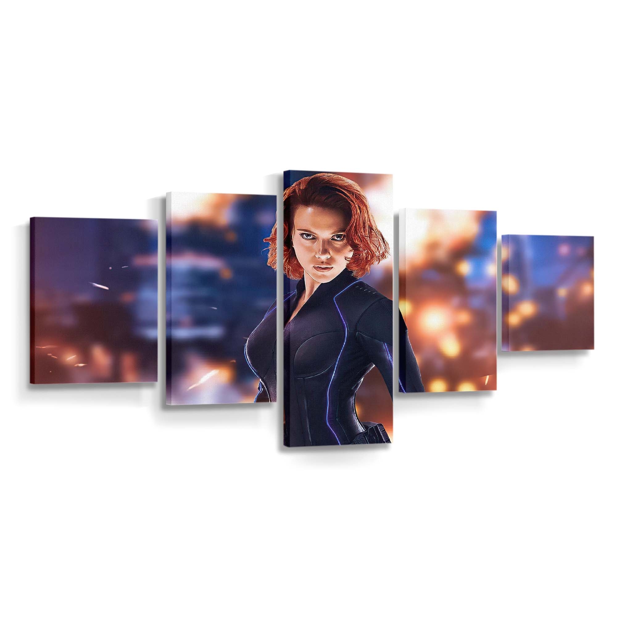 Black Widow With Lightsaber Leinwandbild Marvel Wandbild 