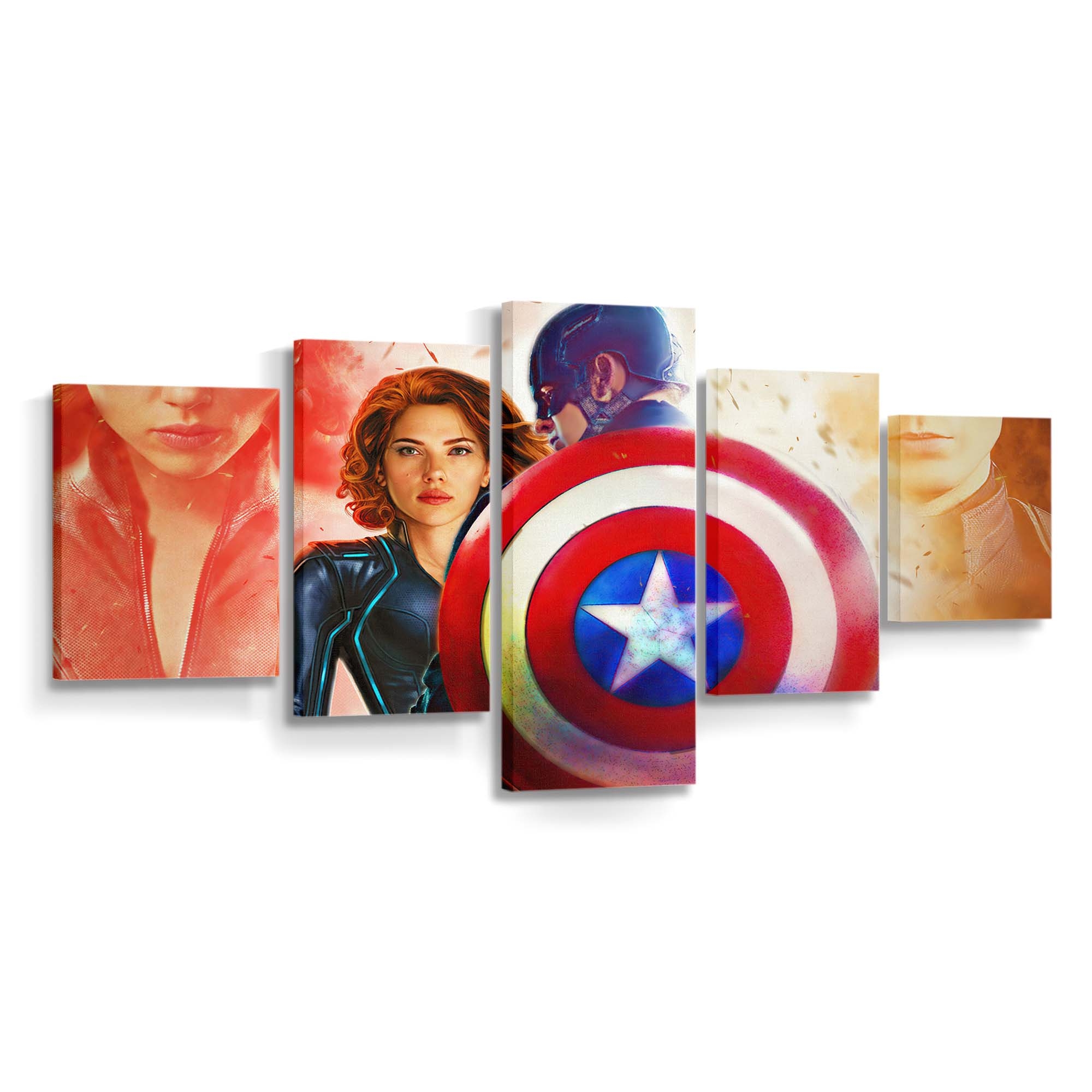 Black Widow X Captain America Leinwandbild Marvel Wandbild 