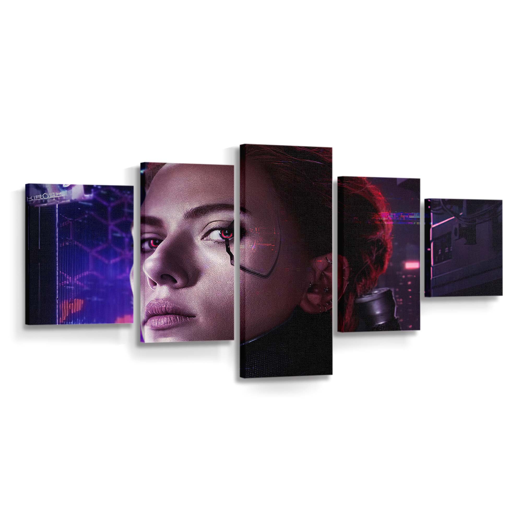 Cyberpunk 2077 X Avengers Black Widow Leinwandbild Marvel Wandbild 