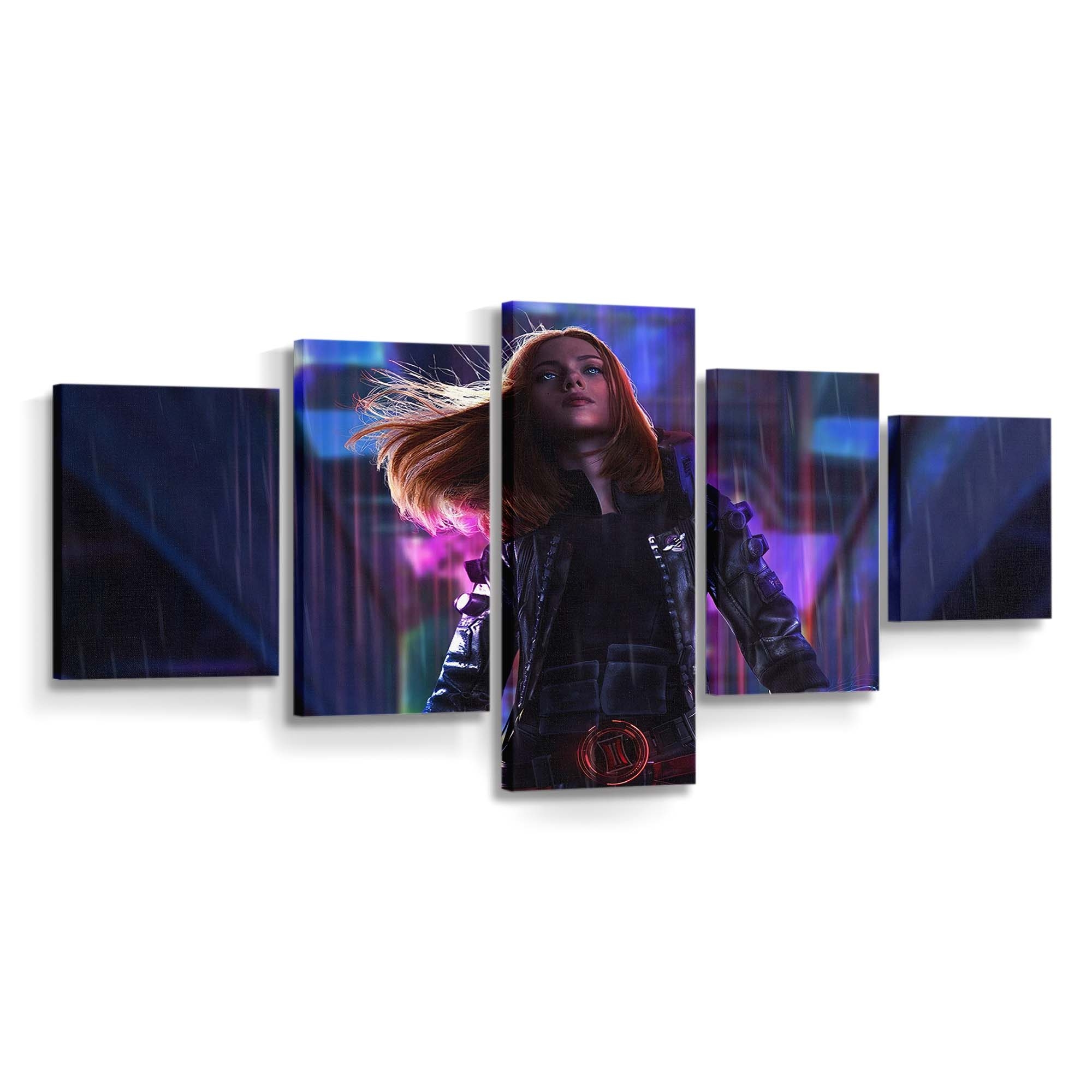 Cyberpunk Black Widow Leinwandbild Marvel Wandbild 