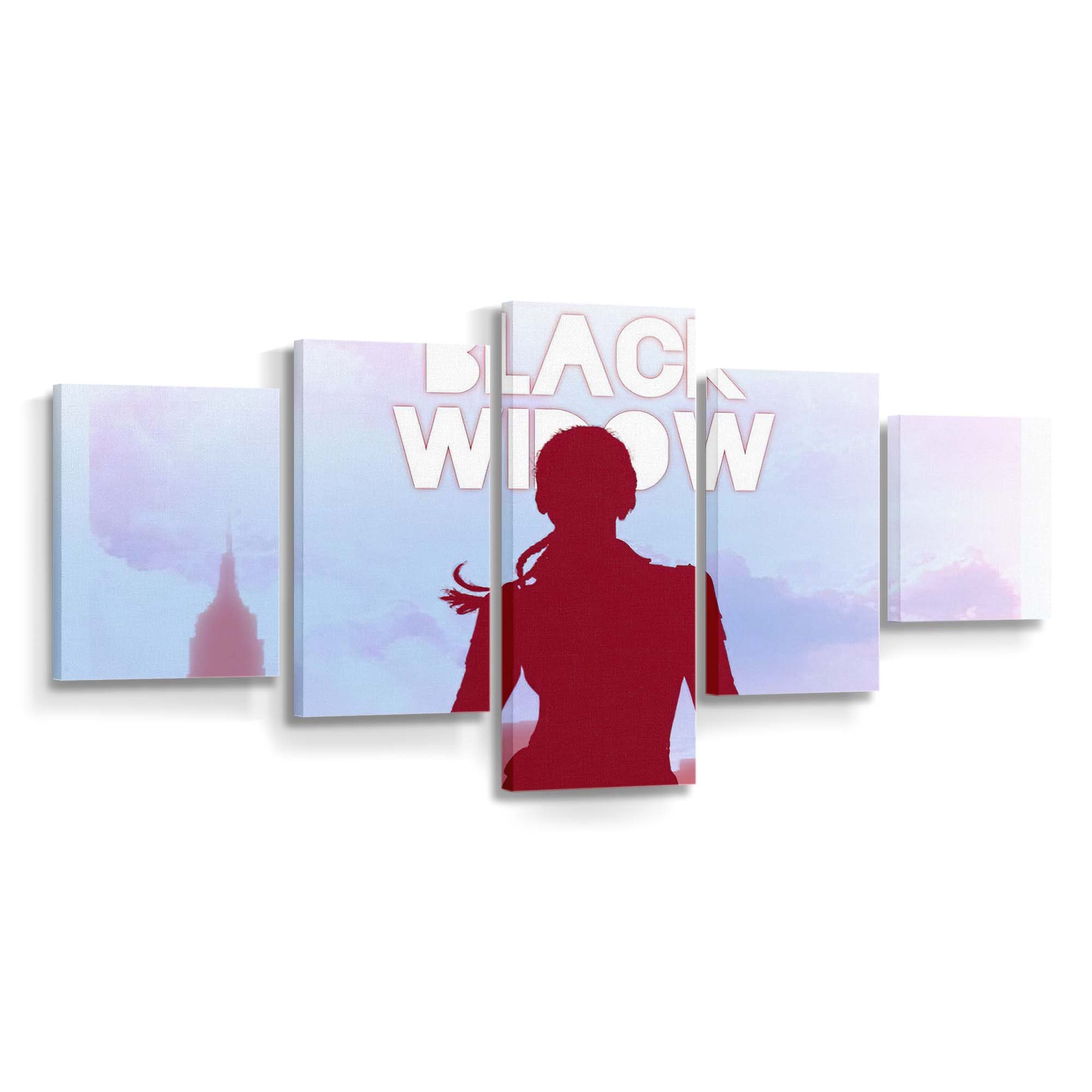 The Black Widow Minimal Art Leinwandbild Marvel Wandbild 