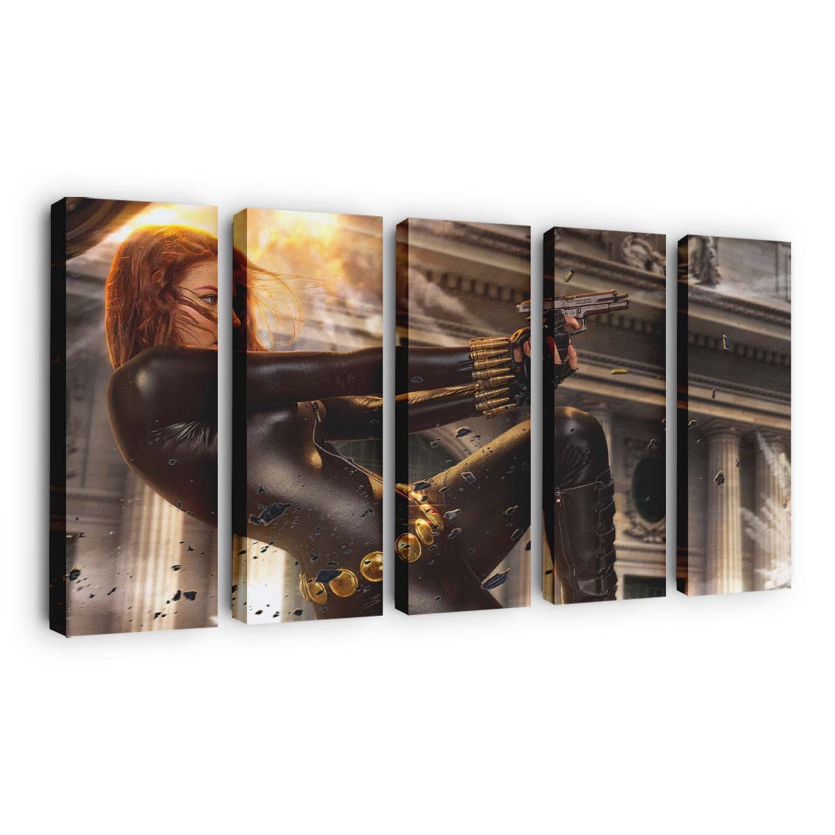 Black Widow Killing The Enemies Leinwandbild Marvel Wandbild