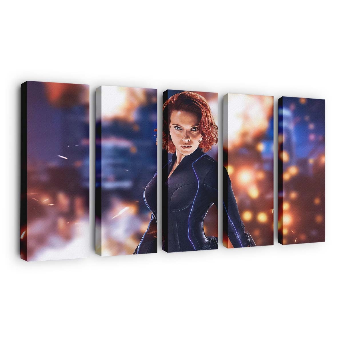 Black Widow With Lightsaber Leinwandbild Marvel Wandbild