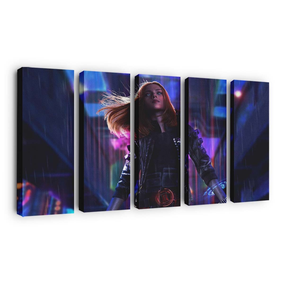 Cyberpunk Black Widow Leinwandbild Marvel Wandbild