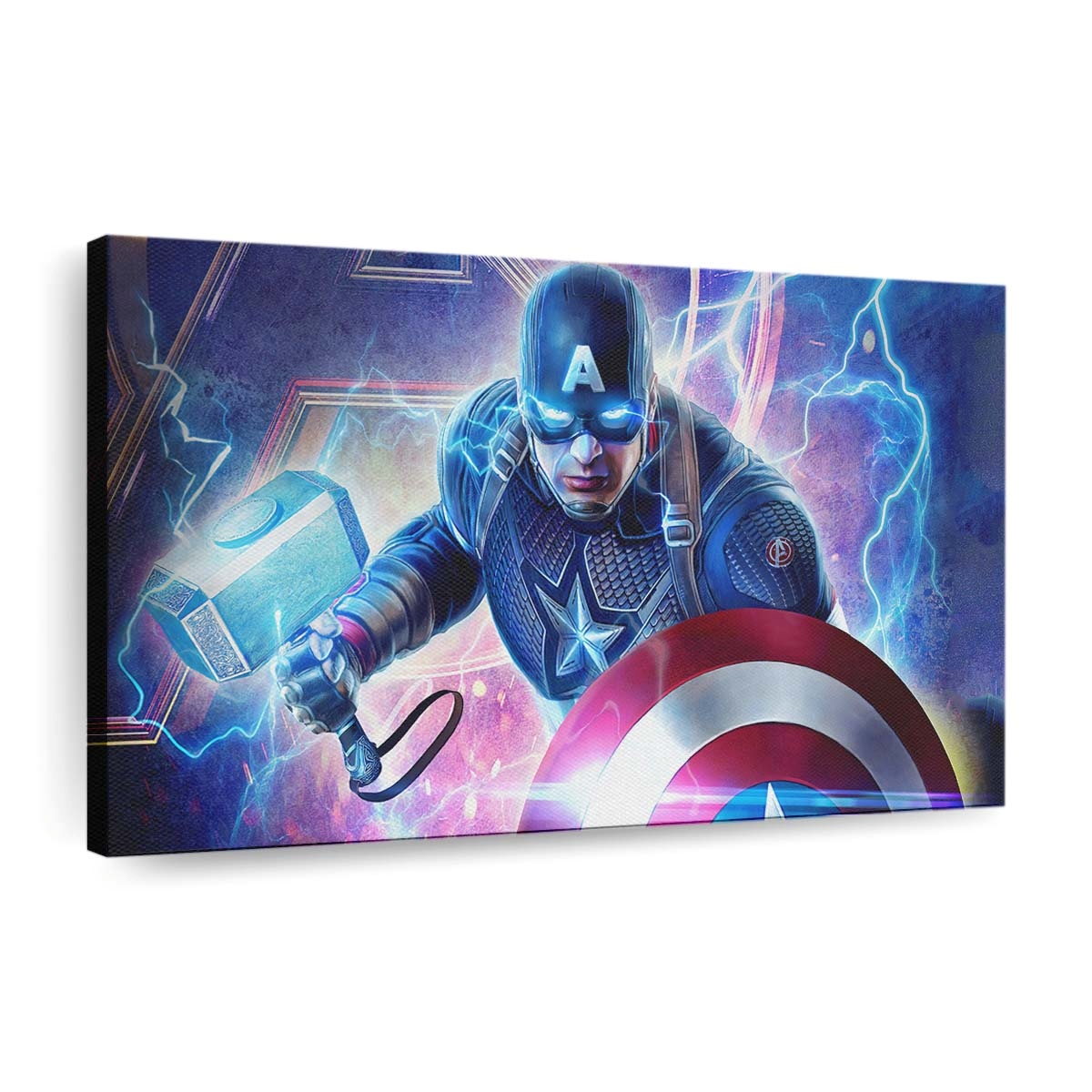 2019 Captain Amerika Mjolnir Avengers Endgame Leinwandbild - Marvel Wanddeko