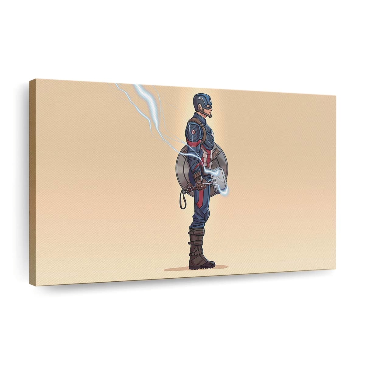 Captain Amerika Minimalismus 2020 Leinwandbild - Marvel Wanddeko