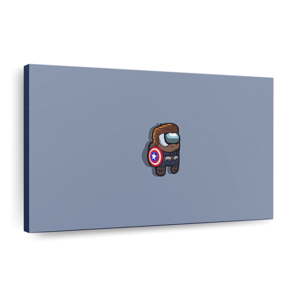 Unter uns Captain America Minimal Leinwandbild - Marvel Wanddeko