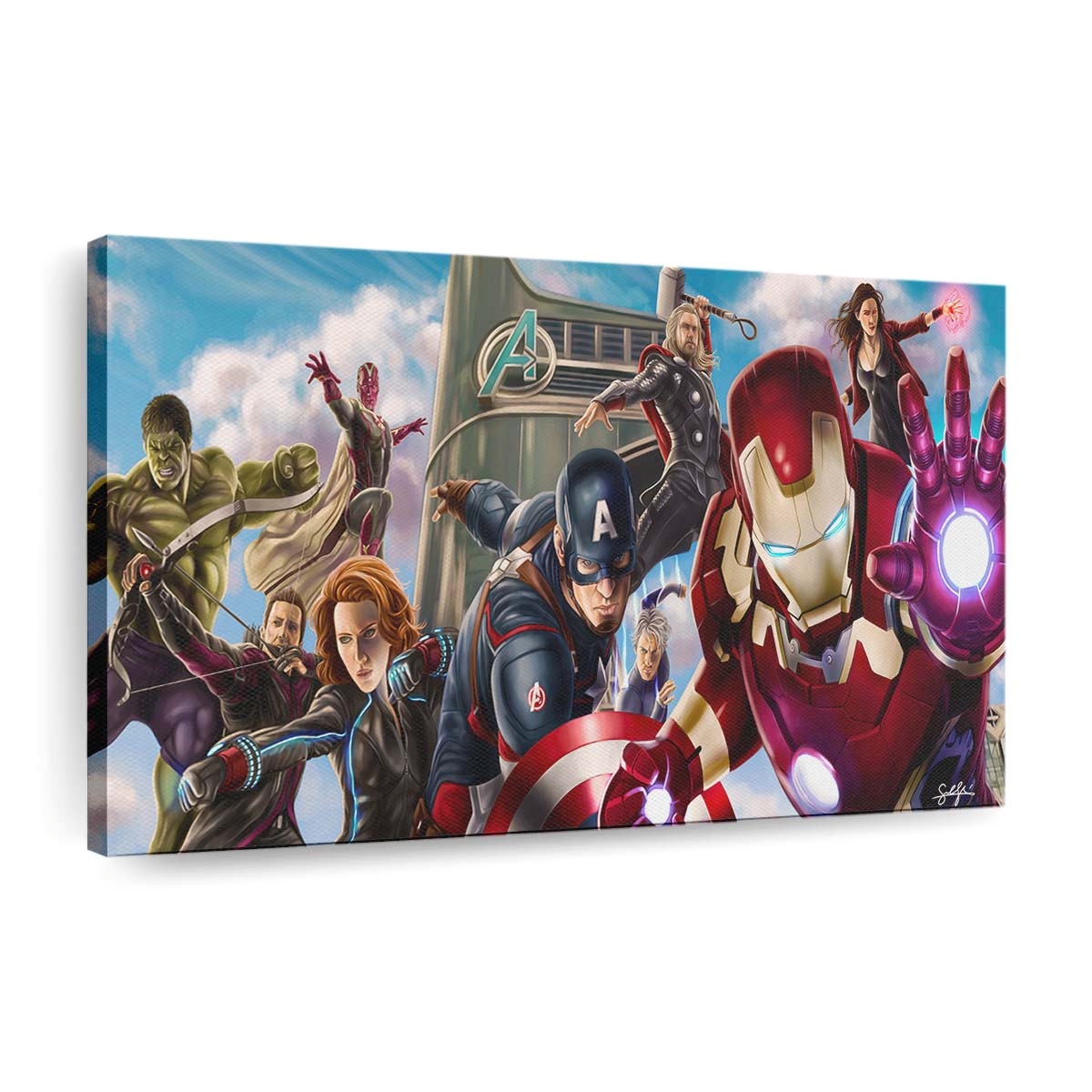 Avengers Assemble Kunstwerk 2 Leinwandbild - Marvel Wanddeko