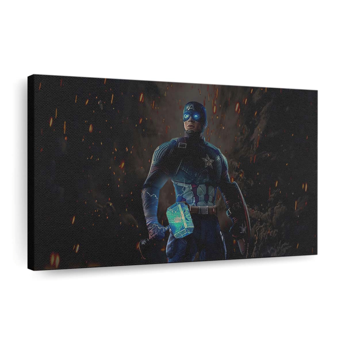 Captain Amerika 2020 Hammer Kunst Leinwandbild - Marvel Wanddeko