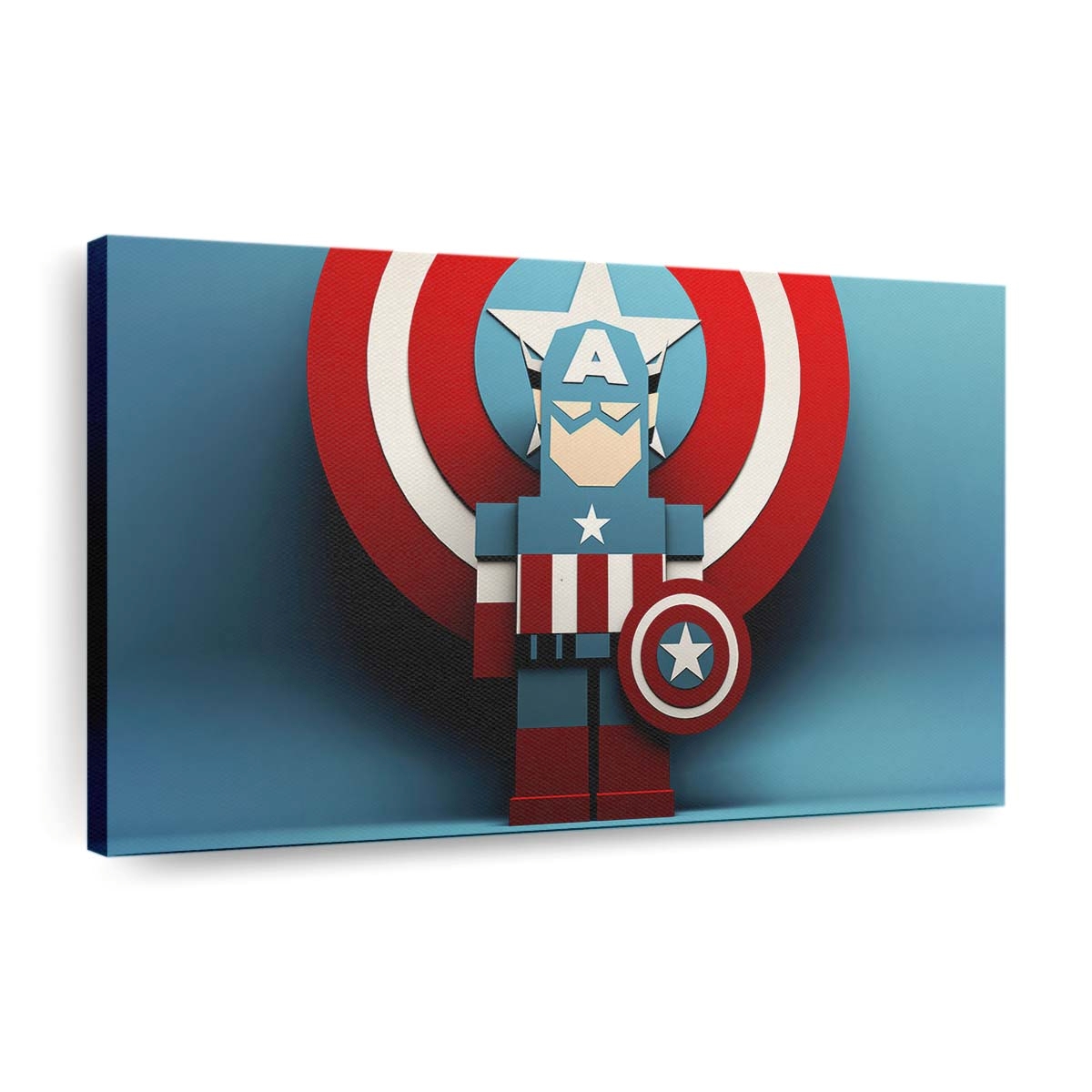 Captain Amerika Minimalismus 3 Leinwandbild - Marvel Wanddeko