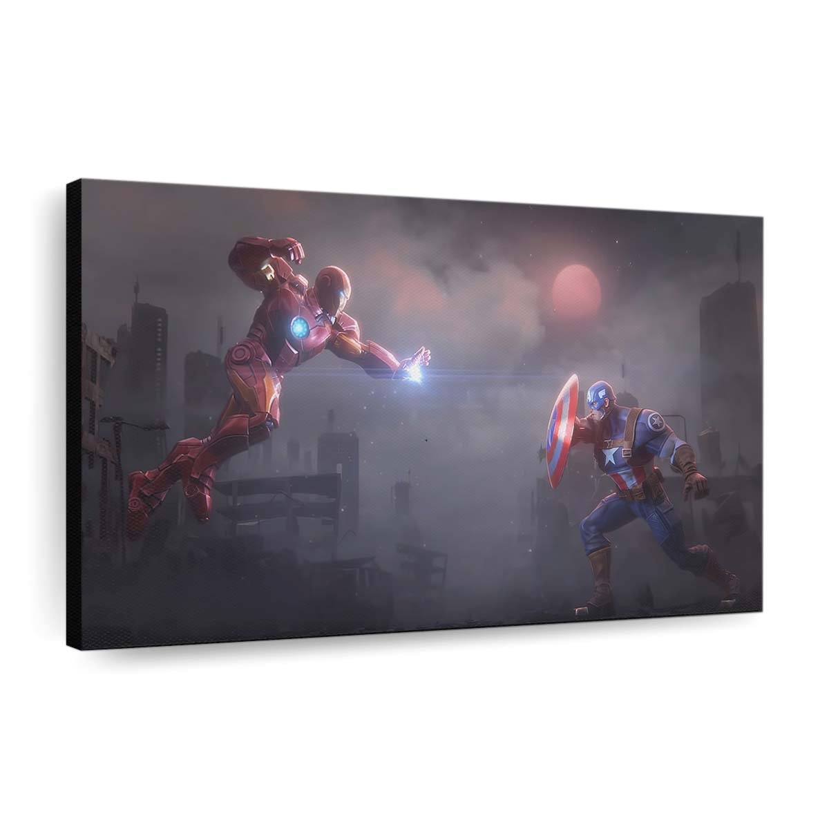 Captain Amerika und Eisenmann Neu Leinwandbild - Marvel Wanddeko