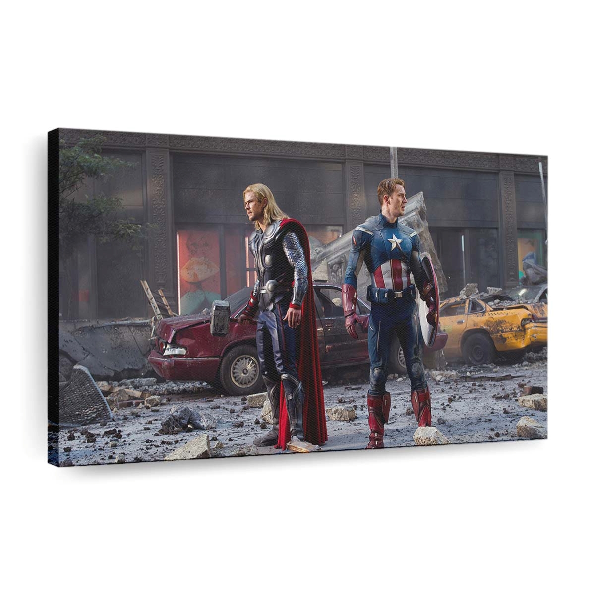 Hauptmann Amerika und Thor 2 Leinwandbild - Marvel Wanddeko