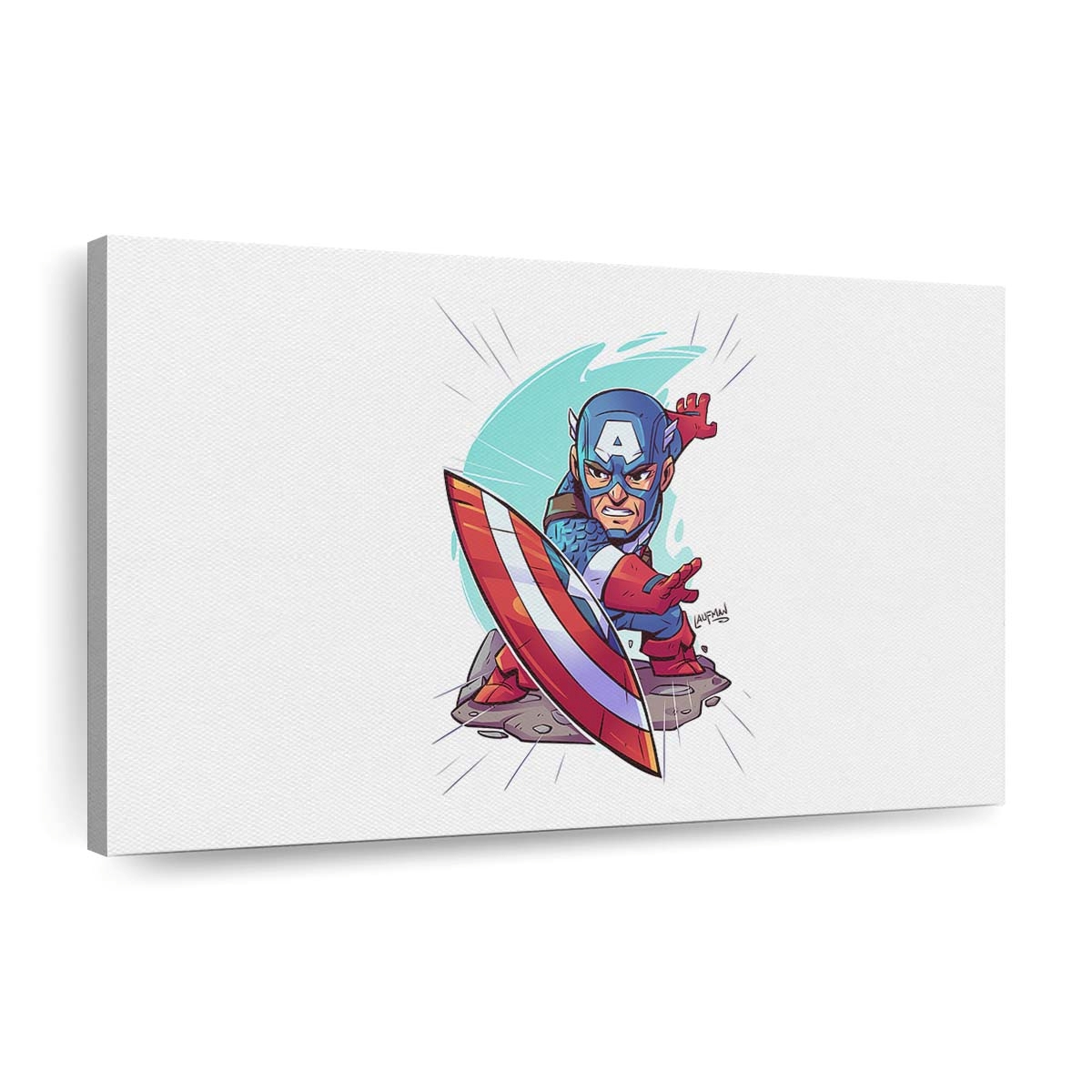 Captain Amerika Minimalismus 5 Leinwandbild - Marvel Wanddeko