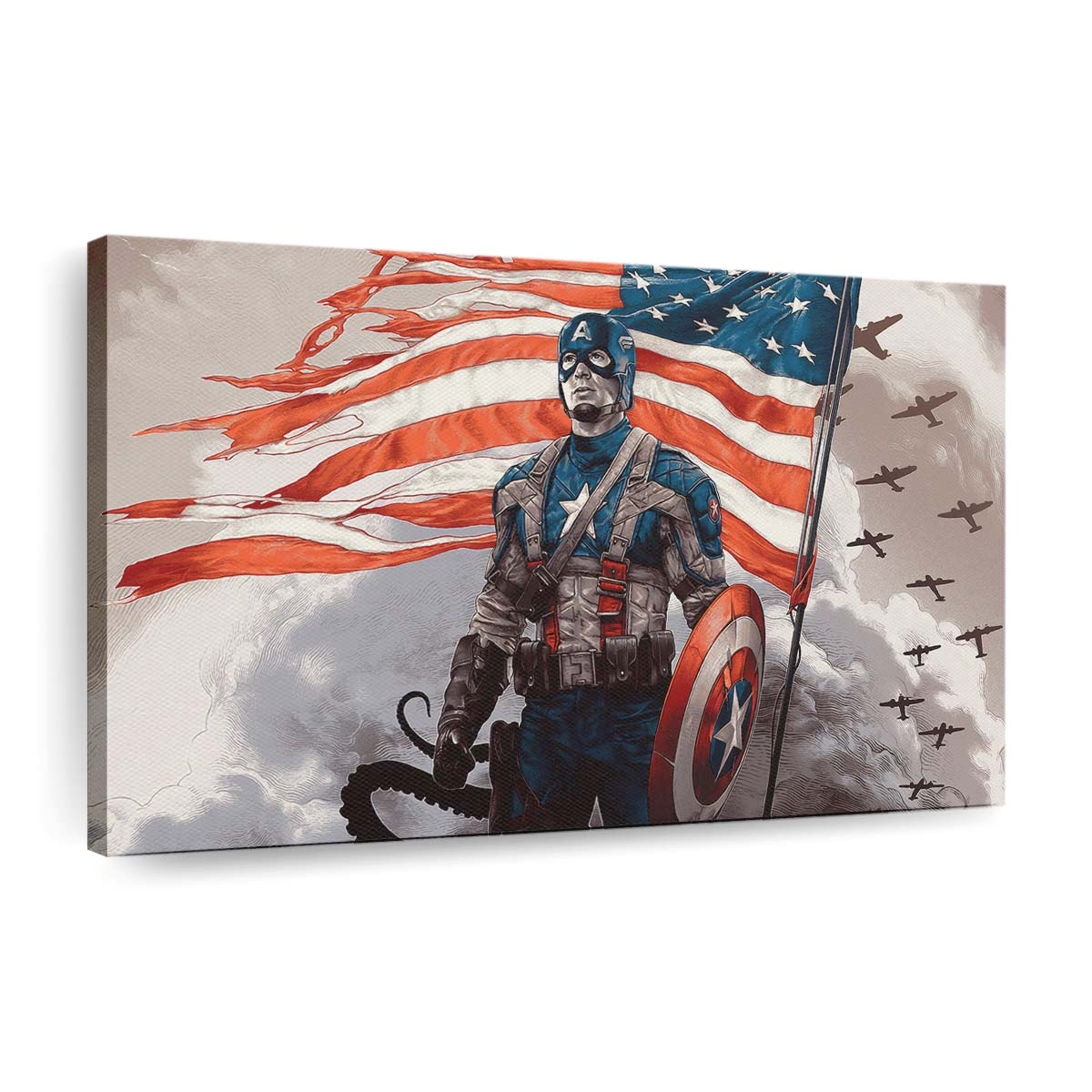 Captain Amerika Film Kunst Leinwandbild - Marvel Wanddeko