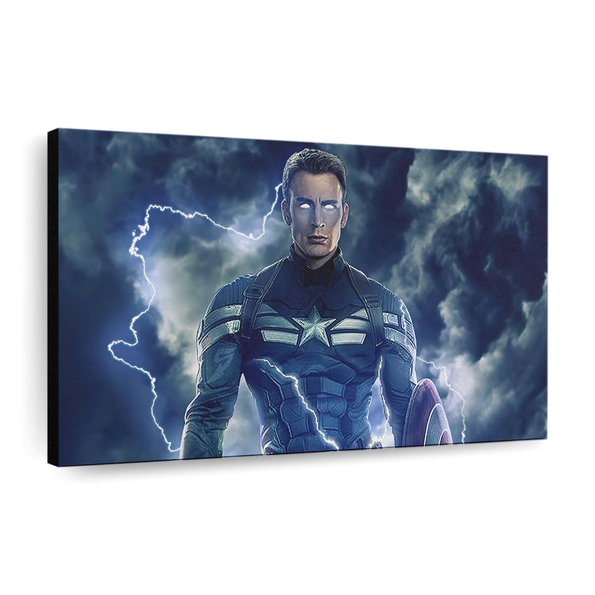 Captain Amerika Thunder Beleuchtung Leinwandbild - Marvel Wanddeko
