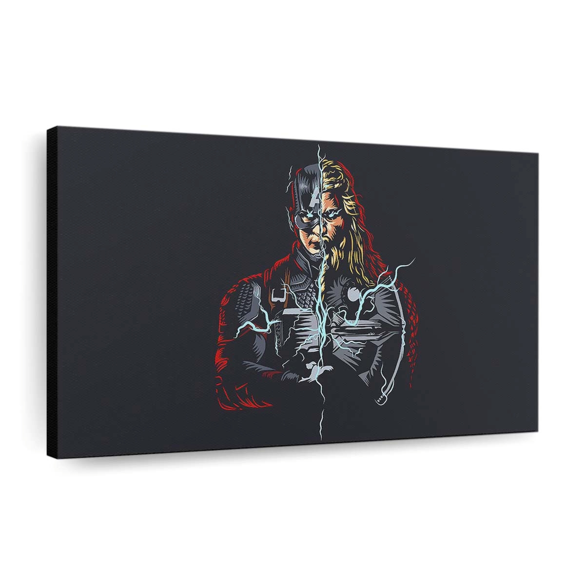Captain Amerika gegen Thor 2 Leinwandbild - Marvel Wanddeko