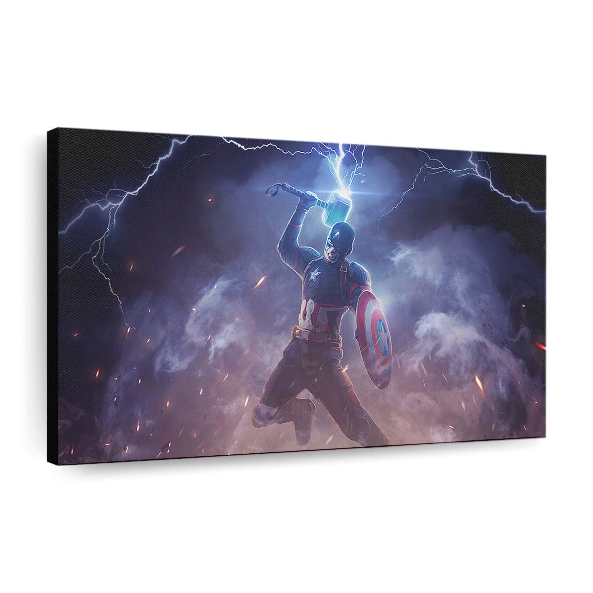 Captain Amerika Würdig Thanos Leinwandbild - Marvel Wanddeko