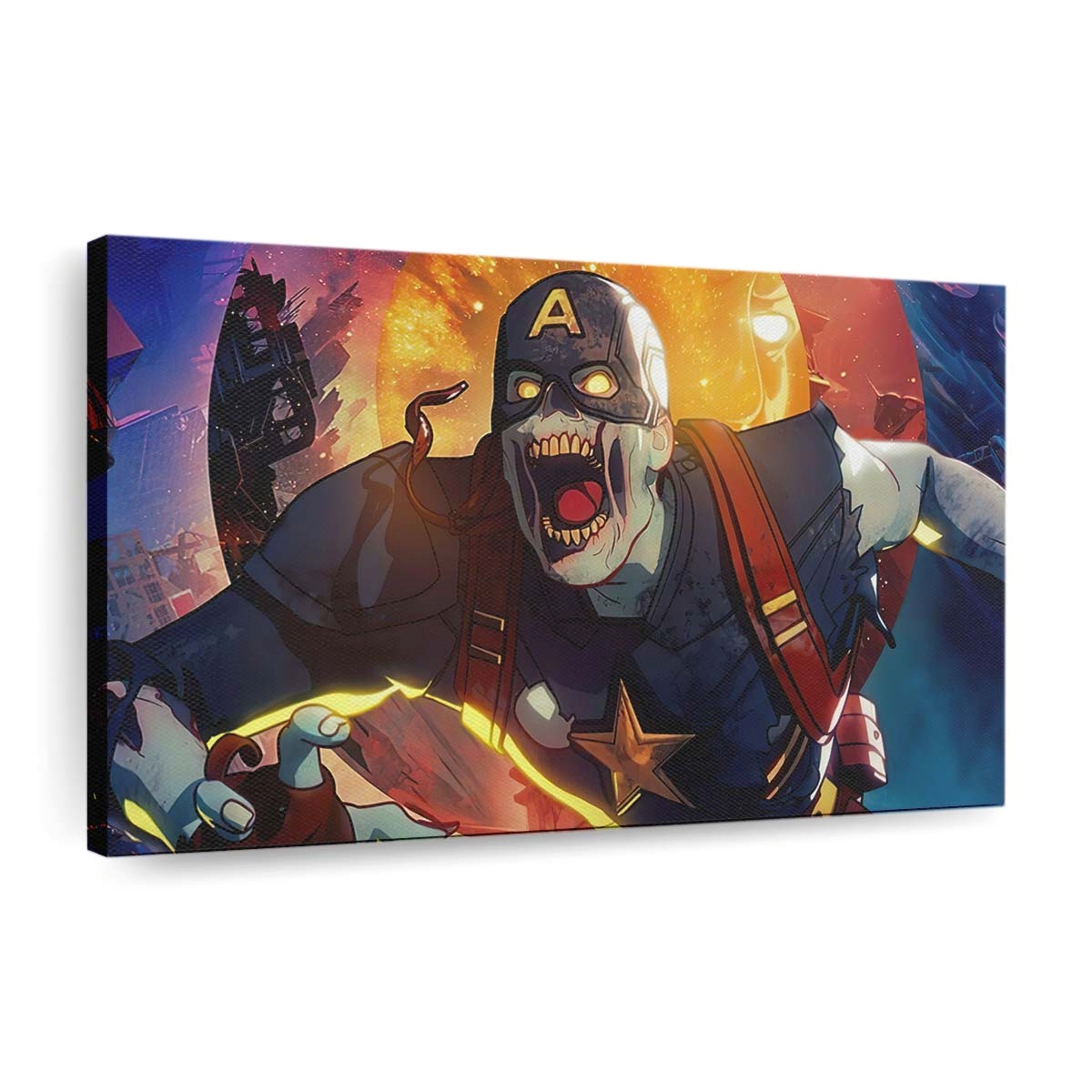 Captain Amerika X Zombie Was wäre wenn Leinwandbild - Marvel Wanddeko
