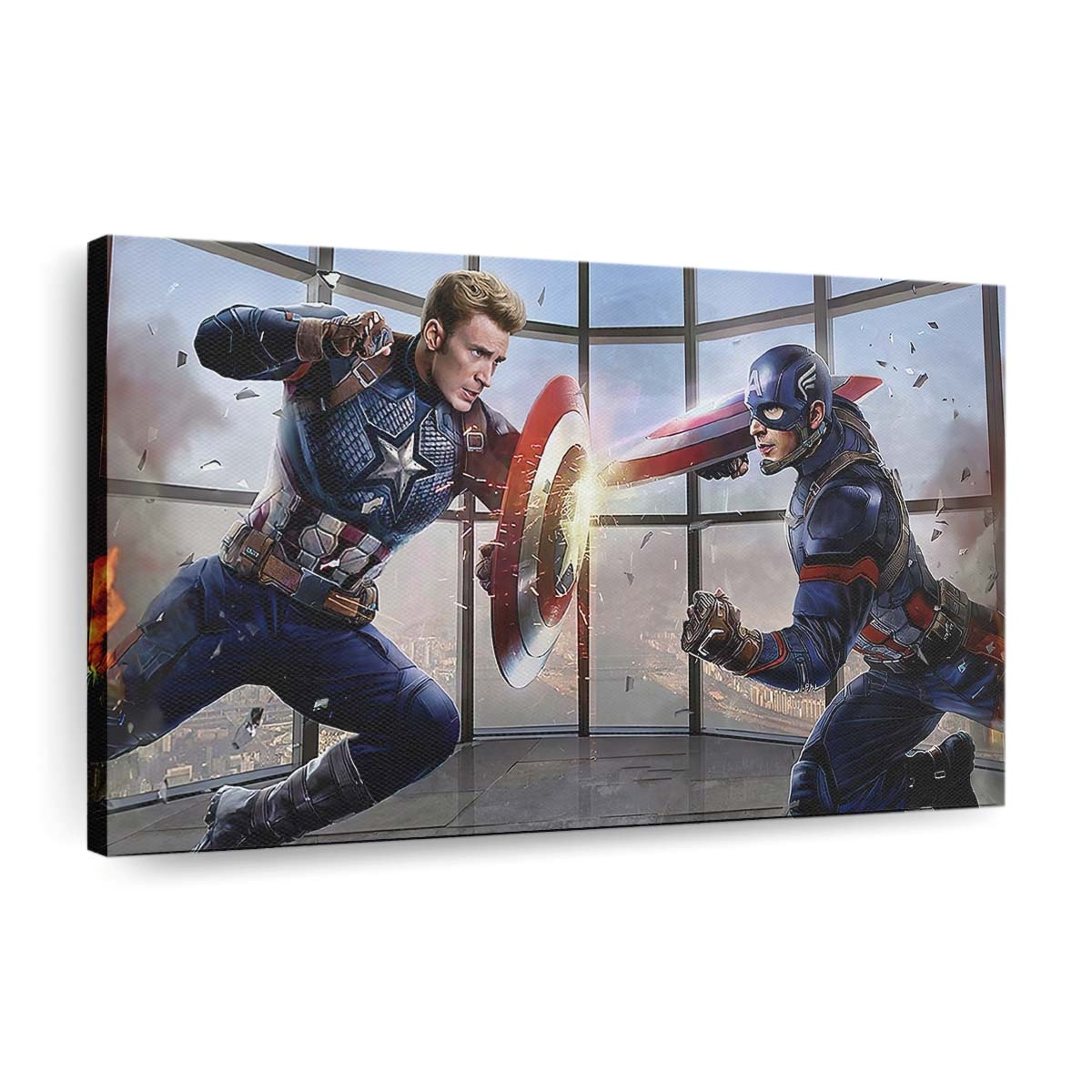 Captain gegen Captain Amerika Leinwandbild - Marvel Wanddeko