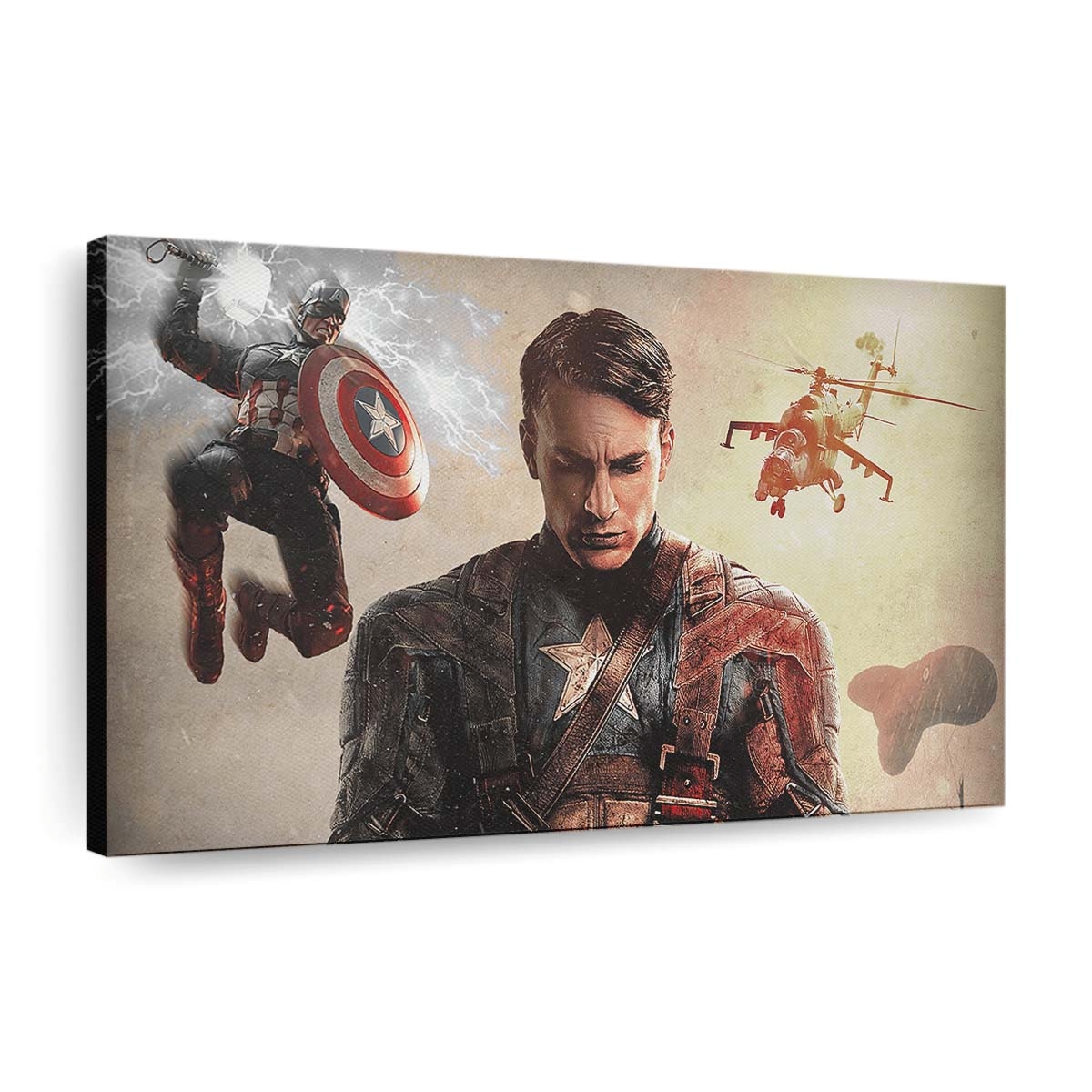 Chris Evans als Captain Amerika Leinwandbild - Marvel Wanddeko