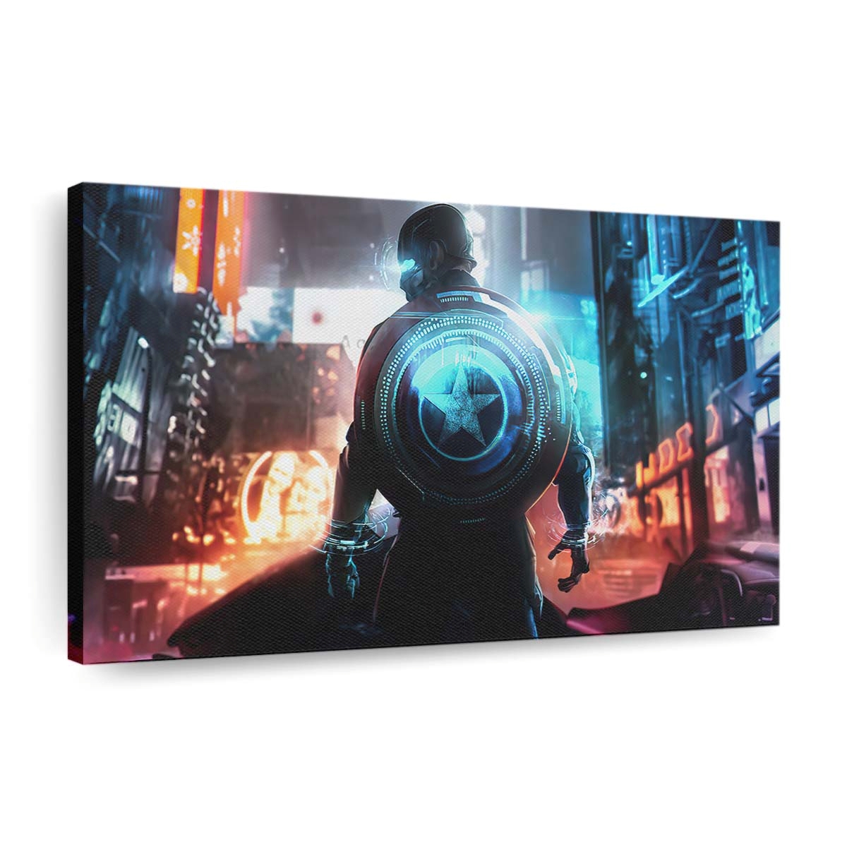 Cyber-Captain Amerika Leinwandbild - Marvel Wanddeko