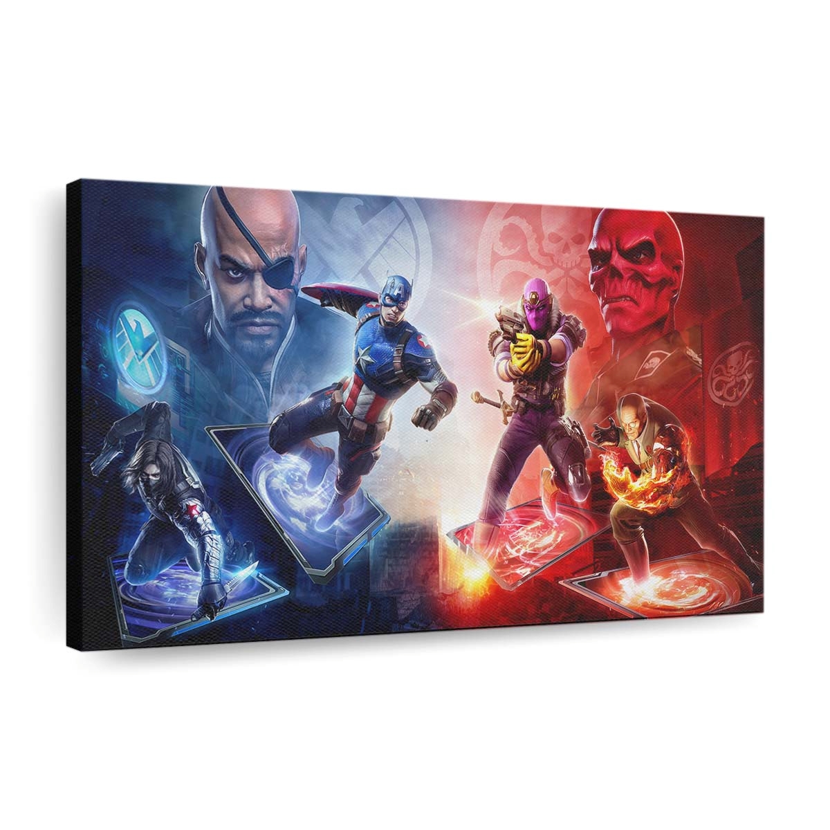 Marvel Duell Captain gegen Red Skull Leinwandbild - Marvel Wanddeko