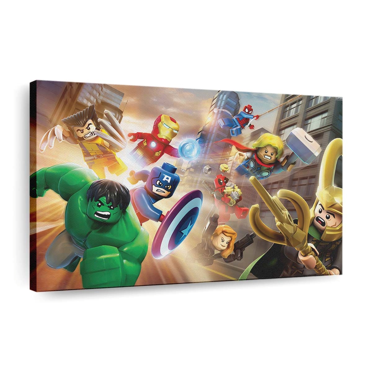 Marvel Lego Superhelden Leinwandbild - Marvel Wanddeko