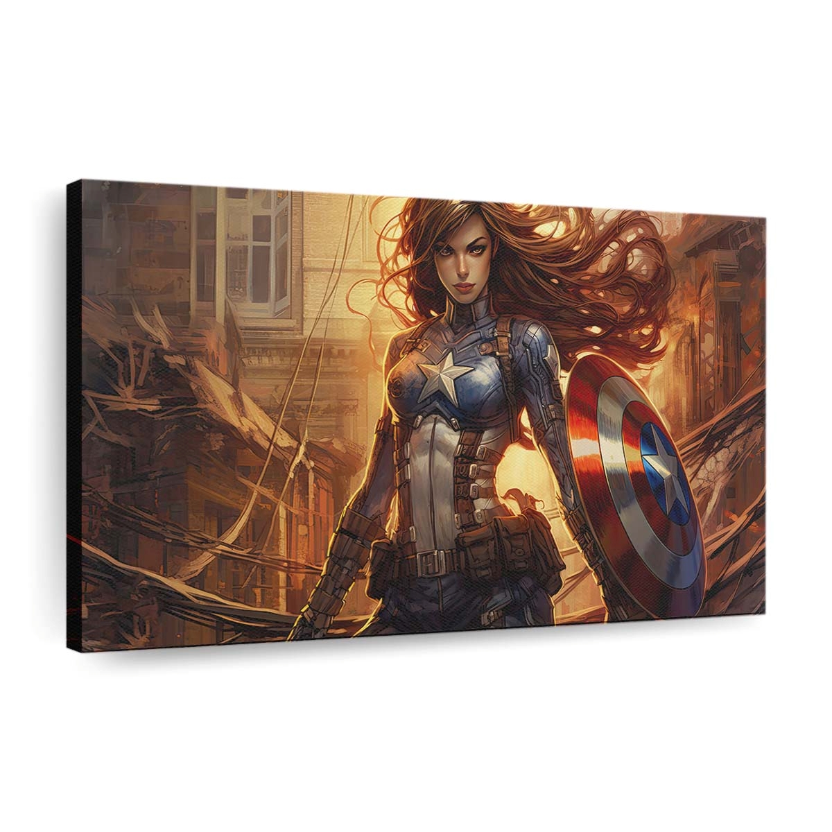 Frauen Captain Amerika Leinwandbild - Marvel Wanddeko