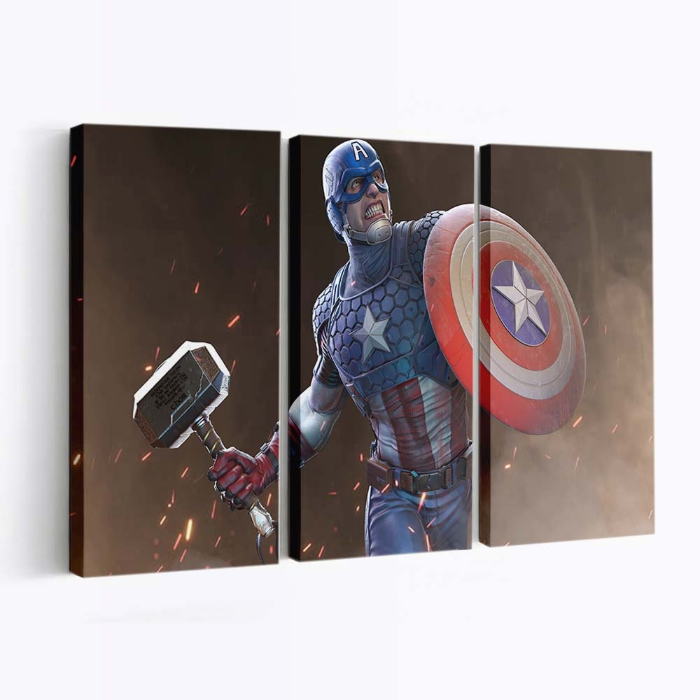 2020 Captain Amerika Kunstwerk 2 Leinwandbild - Marvel Wanddeko