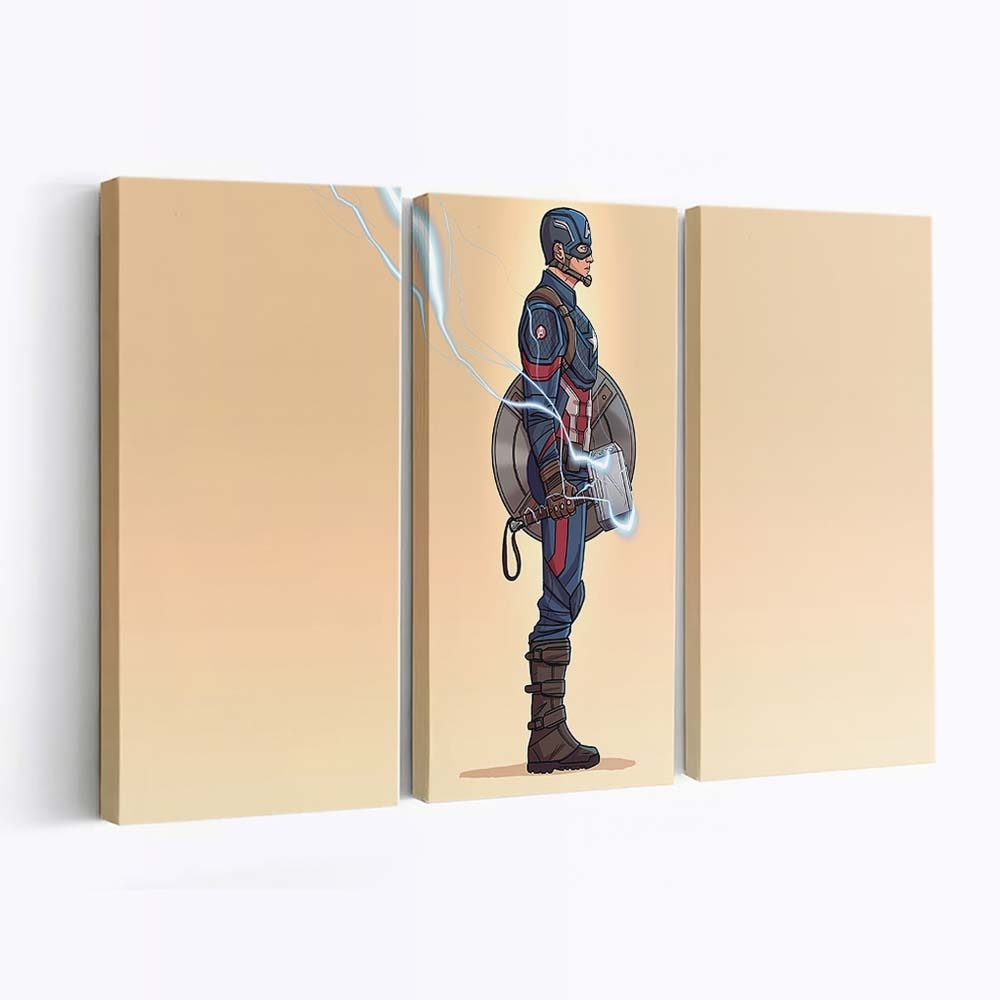 Captain Amerika Minimalismus 2020 Leinwandbild - Marvel Wanddeko